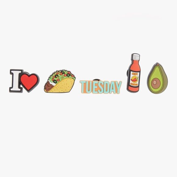 Crocs Taco Tuesday Jibbitz, 5 Pieces, NWT - Picture 1 of 4